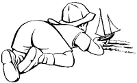 A coloring page of games and activities